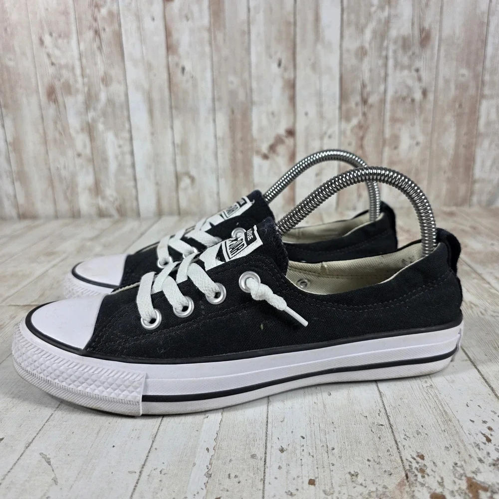 Converse Chuck Taylor All Star Shoreline Black Slip On Sneakers  Womens 7.5